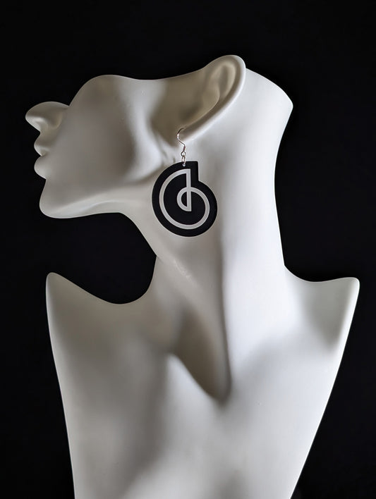 "Nautilus" | Black Earrings