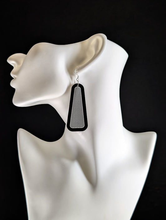 "Obelisk" | Black Earrings